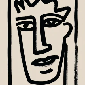 Abstract face against cream background featured image