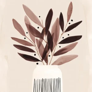 Minimalist Vase With Flowers